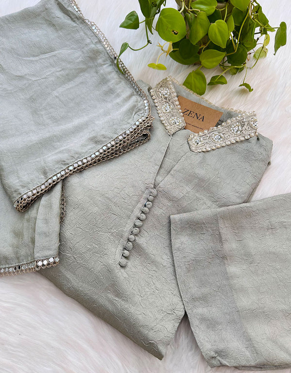 Ready to Wear Crushed Tissue Silk Kurti Set ✨