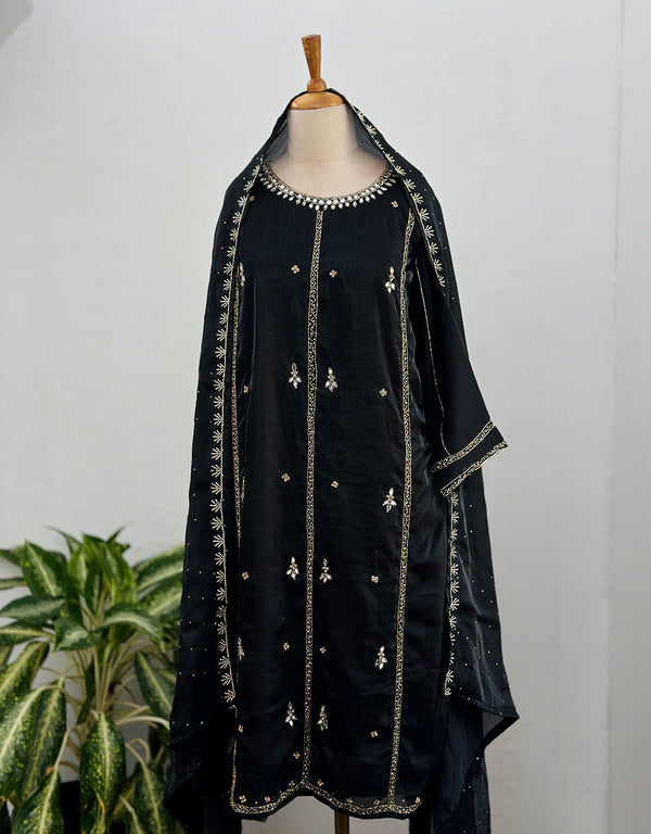 Ready to Wear Hand Work Kurti Set with Real Mirror Work ✨