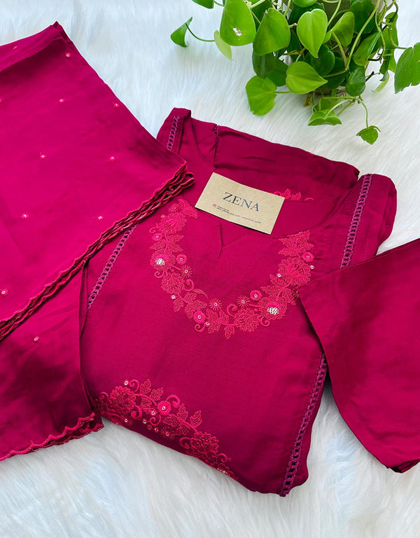 Ready to Wear Pure Muslin Anarkali Kurti Set ✨