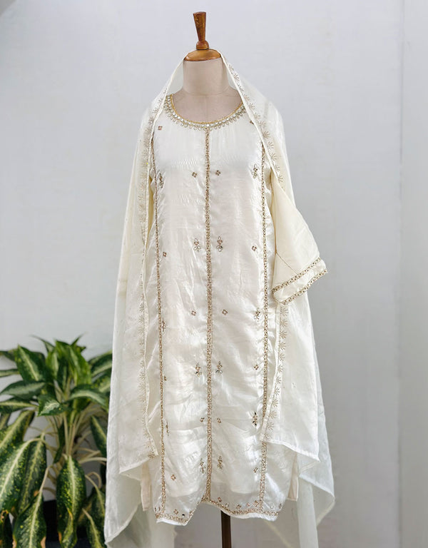 Ready to Wear Hand Work Kurti Set with Real Mirror Work ✨