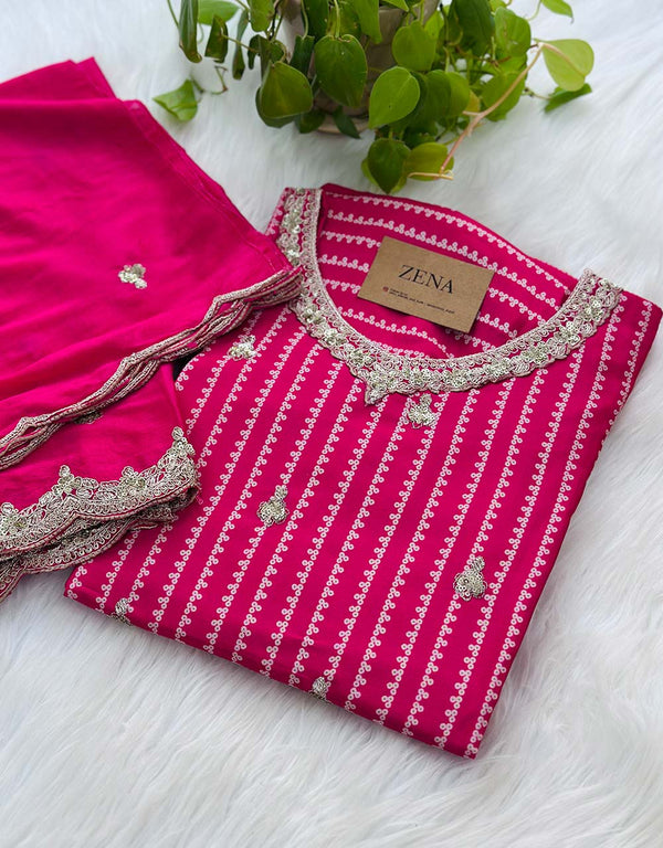 Ready-to-Wear Viscose Organza Kurti Sharara Set โ Effortless Grace ๐ธ