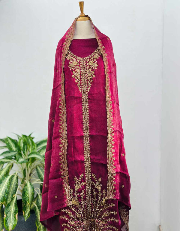 Unstitched Shimmer Party Wear Kurti Set ✨