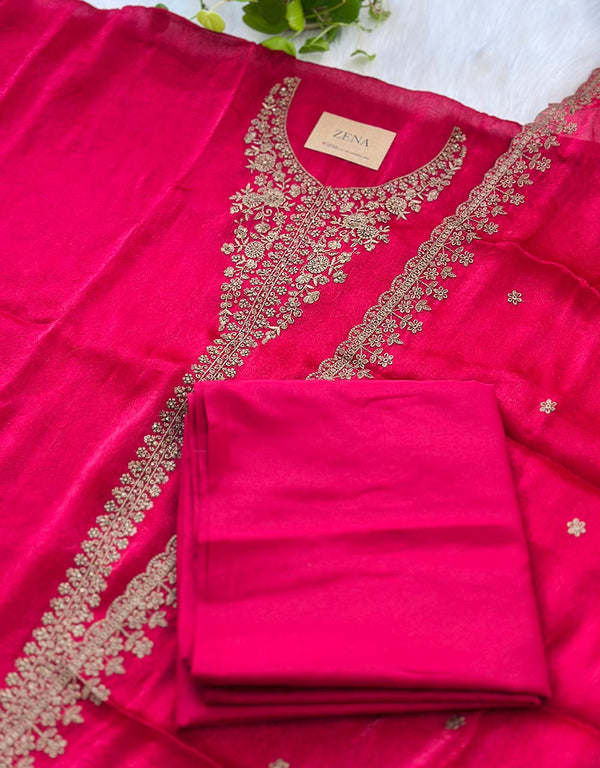 Unstitched Shimmer Party Wear Kurti Set ✨