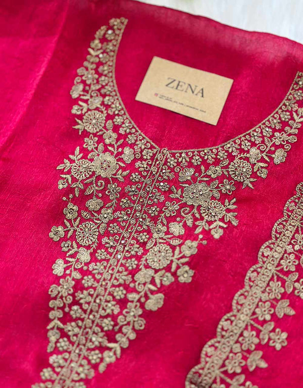 Unstitched Shimmer Party Wear Kurti Set ✨