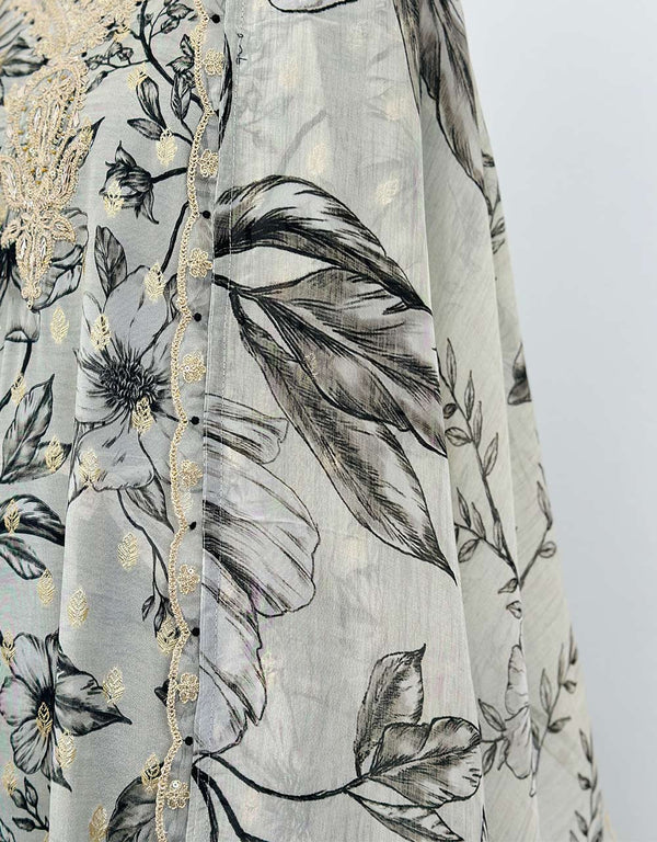 Semi-Stitched Organza Party Wear Suit - Luxurious Sheer Elegance π