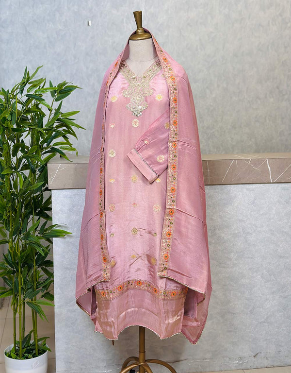 Elegant Ready-to-Wear Tissue Silk Suit 🌟