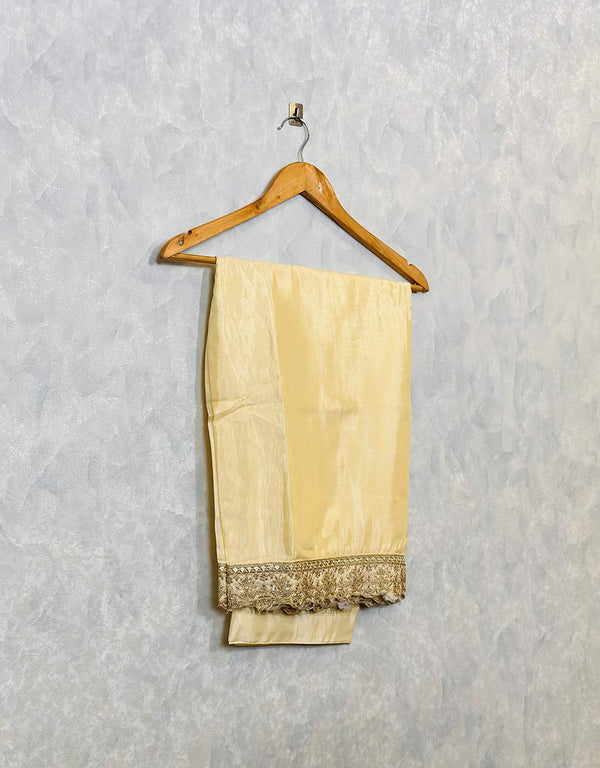 Elegant Ready-to-Wear Tissue Silk Suit with Palazzo Pants π