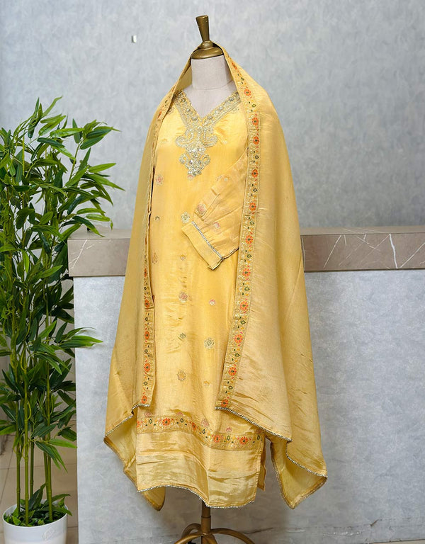 Elegant Ready-to-Wear Tissue Silk Suit 🌟