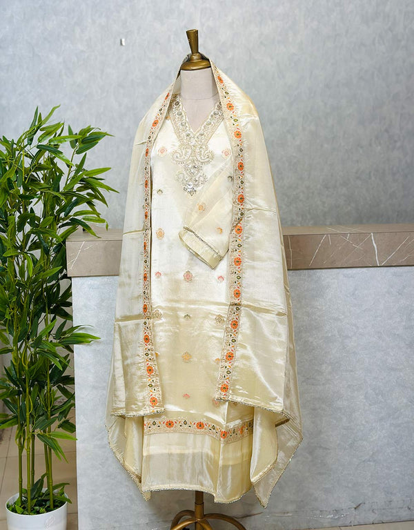 Elegant Ready-to-Wear Tissue Silk Suit 🌟