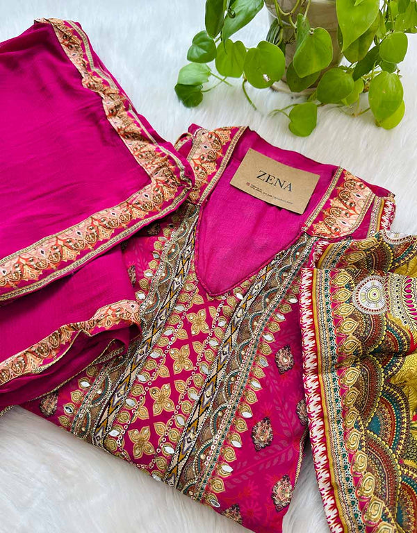 READY TO WEAR PURE CREPE KURTI SET – Effortless Elegance & Grace ✨