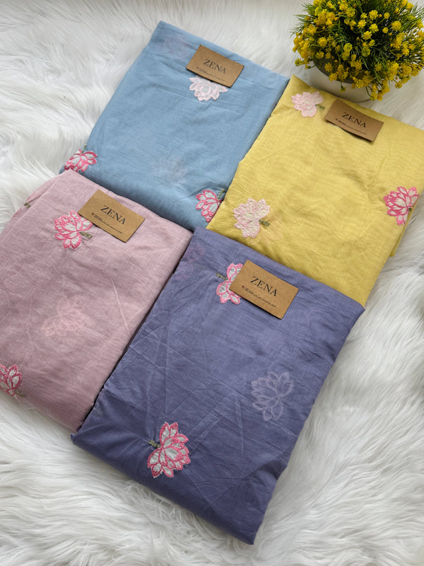 Premium Mul Chanderi Embroidered Unstitched Suit – Redefining Ethnic Elegance