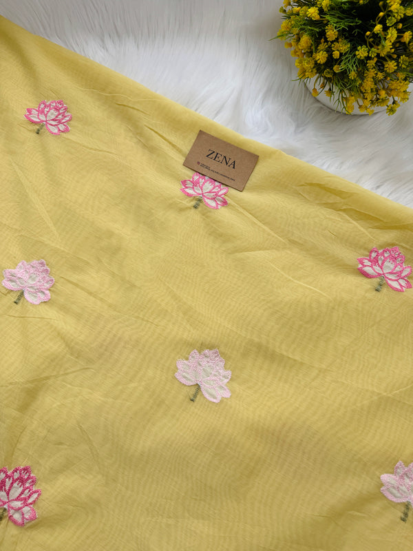 Premium Mul Chanderi Embroidered Unstitched Suit – Redefining Ethnic Elegance