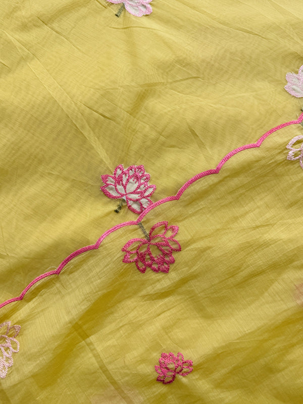 Premium Mul Chanderi Embroidered Unstitched Suit – Redefining Ethnic Elegance