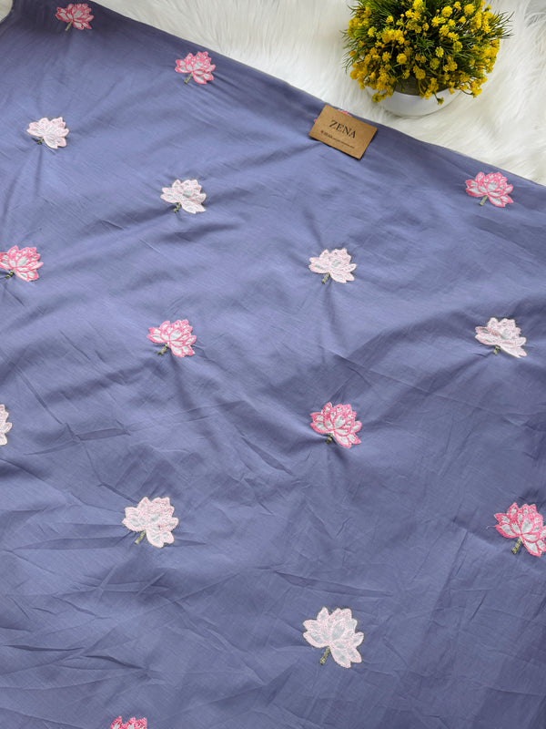 Premium Mul Chanderi Embroidered Unstitched Suit – Redefining Ethnic Elegance