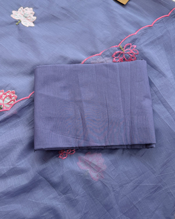 Premium Mul Chanderi Embroidered Unstitched Suit – Redefining Ethnic Elegance