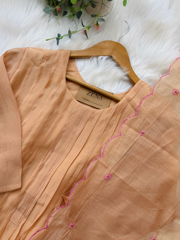 ✨ Mul Chanderi Handwork Anarkali Set ✨