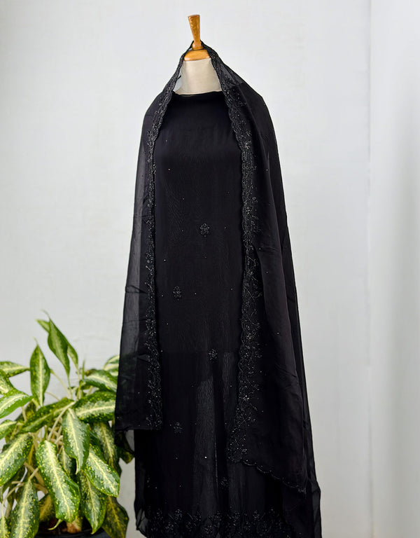 Pure Chiffon Unstitched Party Wear Suit ✨