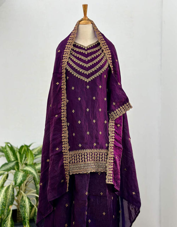 Ready to Wear Shimmer Silk Party Wear Suit – Dazzle with Elegance ✨