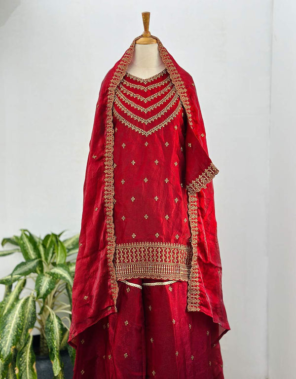 Ready to Wear Shimmer Silk Party Wear Suit – Dazzle with Elegance ✨