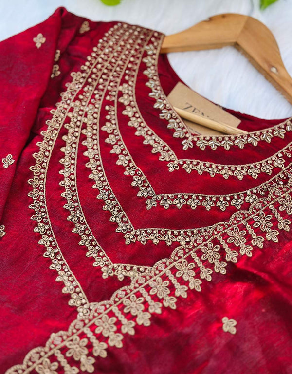 Ready to Wear Shimmer Silk Party Wear Suit – Dazzle with Elegance ✨