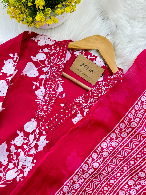 Ready to Wear Pure Cotton Kurti Set 🌿