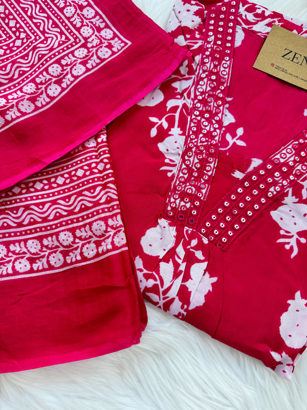 Ready to Wear Pure Cotton Kurti Set 🌿