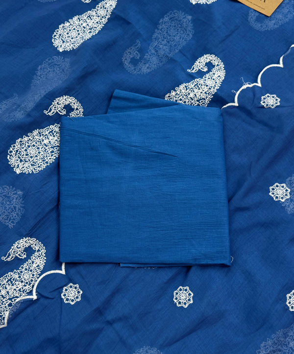 π Mul Chanderi Embroidered Unstitched Suit π