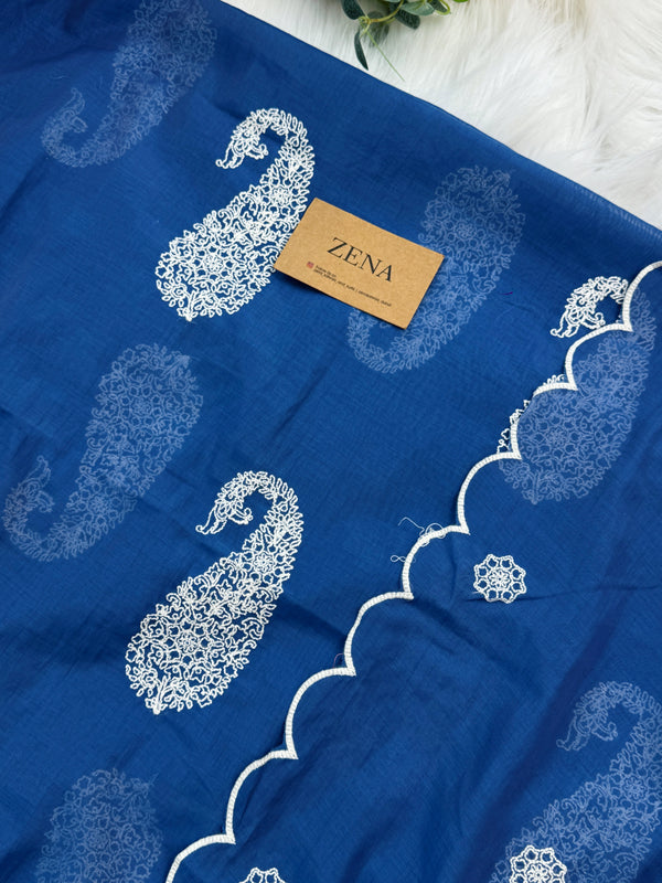 π Mul Chanderi Embroidered Unstitched Suit π