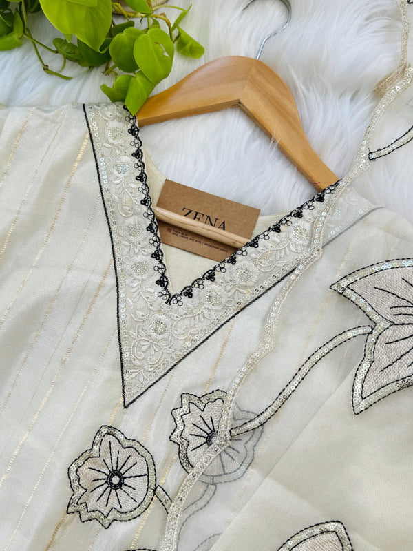 Shimmer Silk Partywear Suit – Elegant & Festive