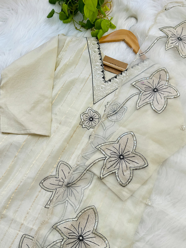 Shimmer Silk Partywear Suit – Elegant & Festive