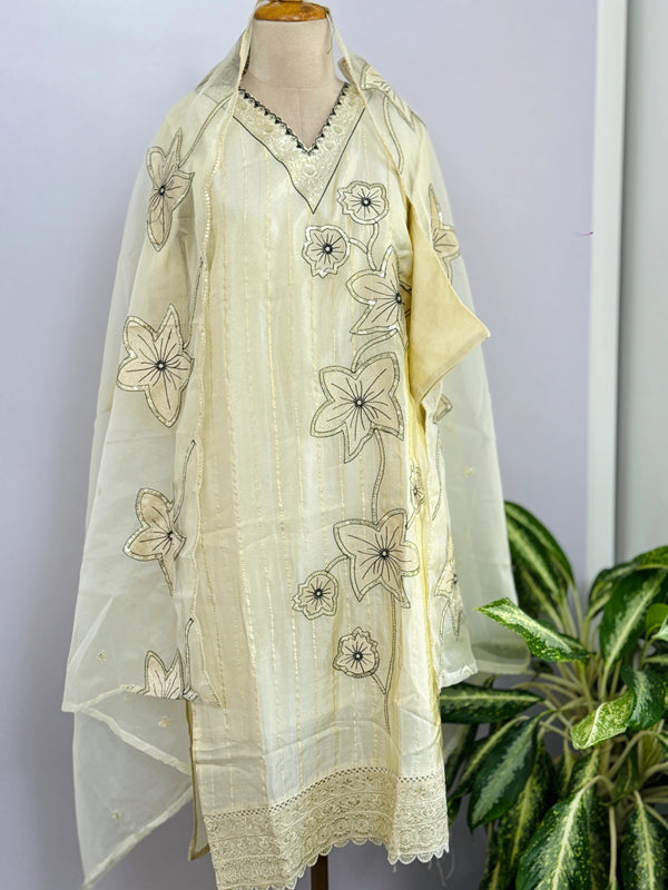 Shimmer Silk Partywear Suit – Elegant & Festive