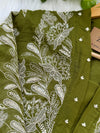 Pure Cotton Embroidered Anarkali Set – Elegant Ready-to-Wear Outfit