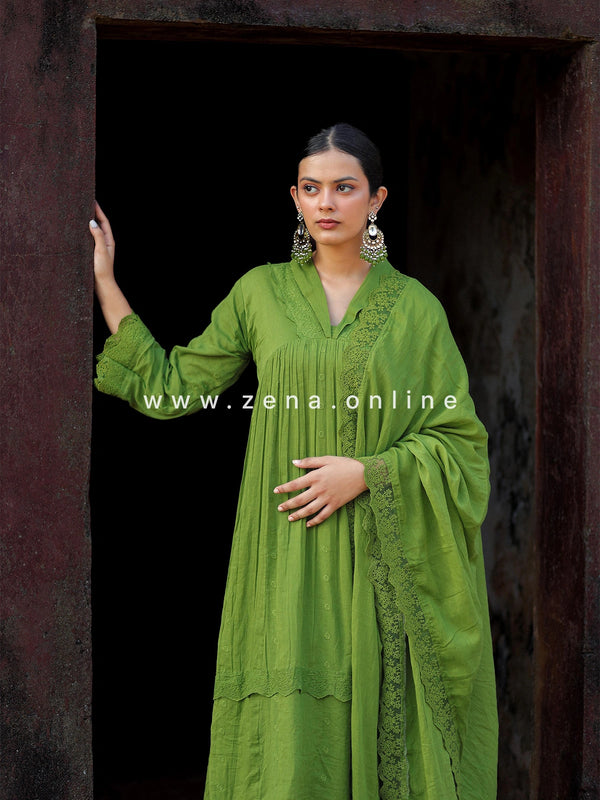 Zena Signature Anarkali 💛 – Premium Pure Mul Cotton🌿