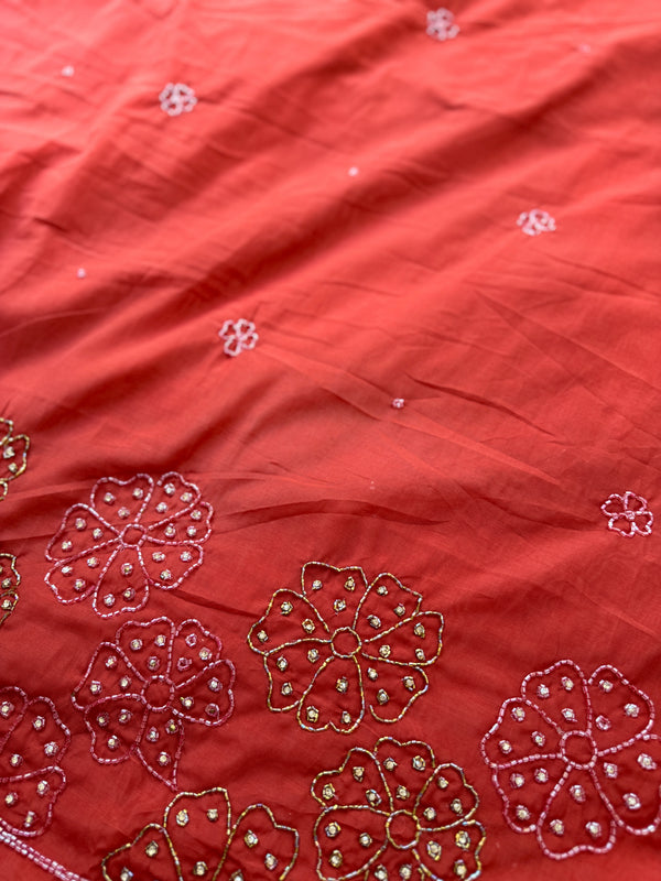 ✨ Mul Chanderi Hand-Detailed Unstitched Suit ✨