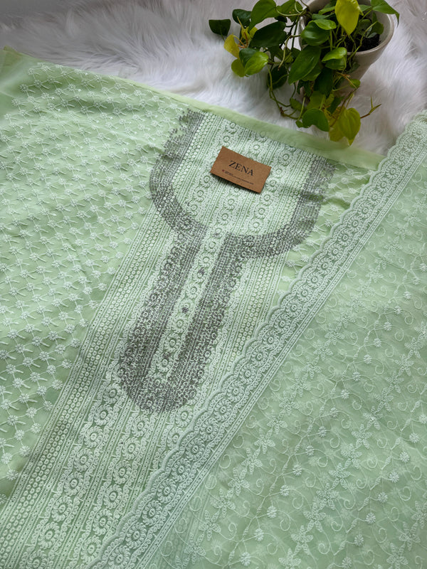 Georgette Unstitched Chikankari Suit – Classic Elegance, Your Style