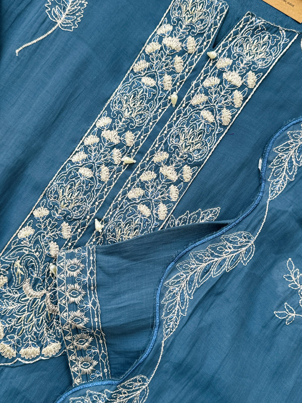 Mul Chanderi Embroidered Kurti Set – Elegant Ethnic Look