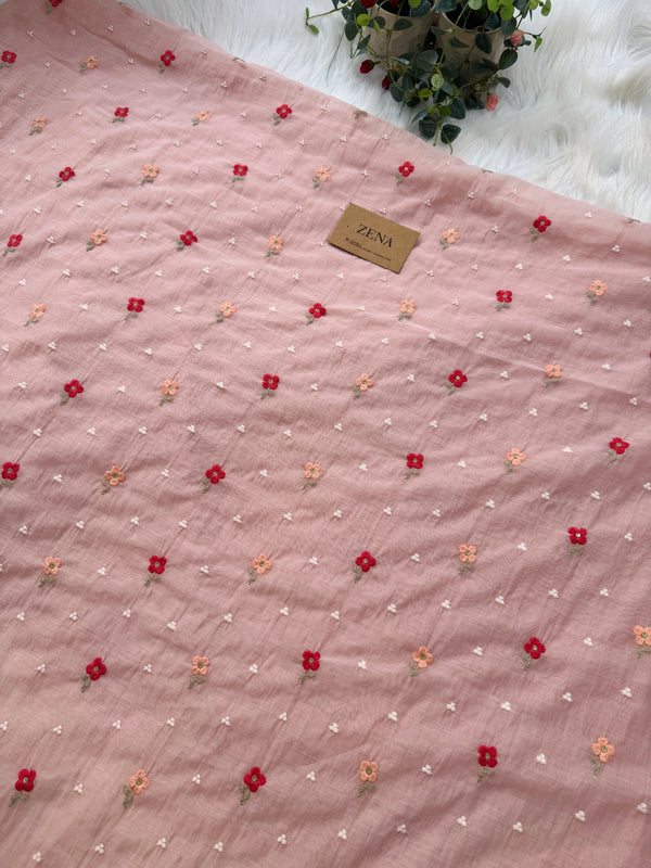 Signature Unstitched Suit ๐ Premium Mul Chanderi Embroidered Unstitched Suit โ Redefining Ethnic Elegance