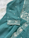 ✨ Crush Silk Embroidered Anarkali Kurti Set ✨