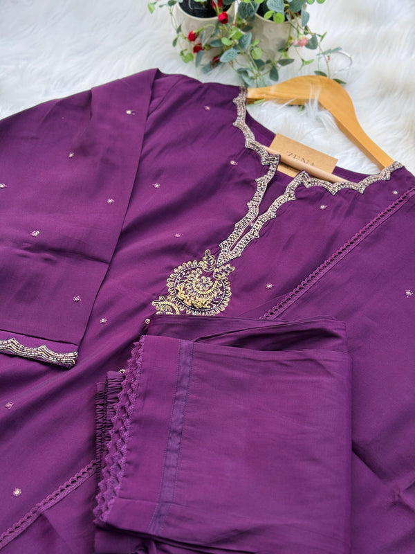 Mul Chanderi Hand Work Kurti Set – Elegant Ethnic Wear 🌸