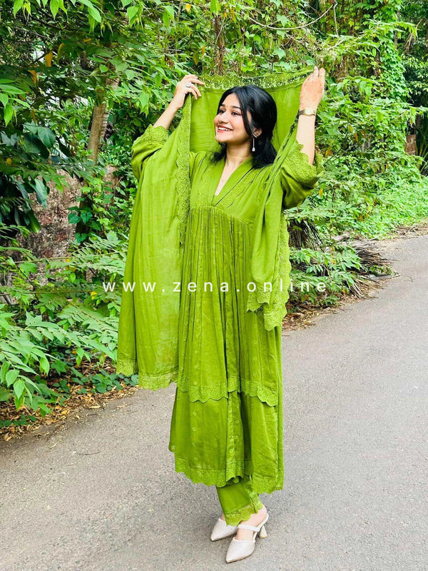 Zena Signature Anarkali 💛 – Premium Pure Mul Cotton🌿