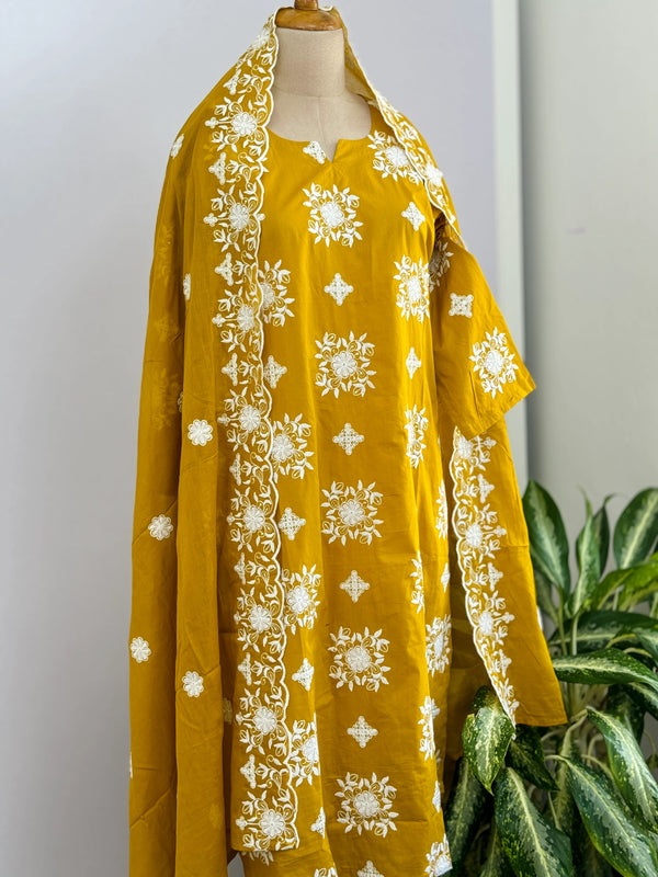 Pure Cotton Embroidered Kurti Set – Comfort Meets Classic Style