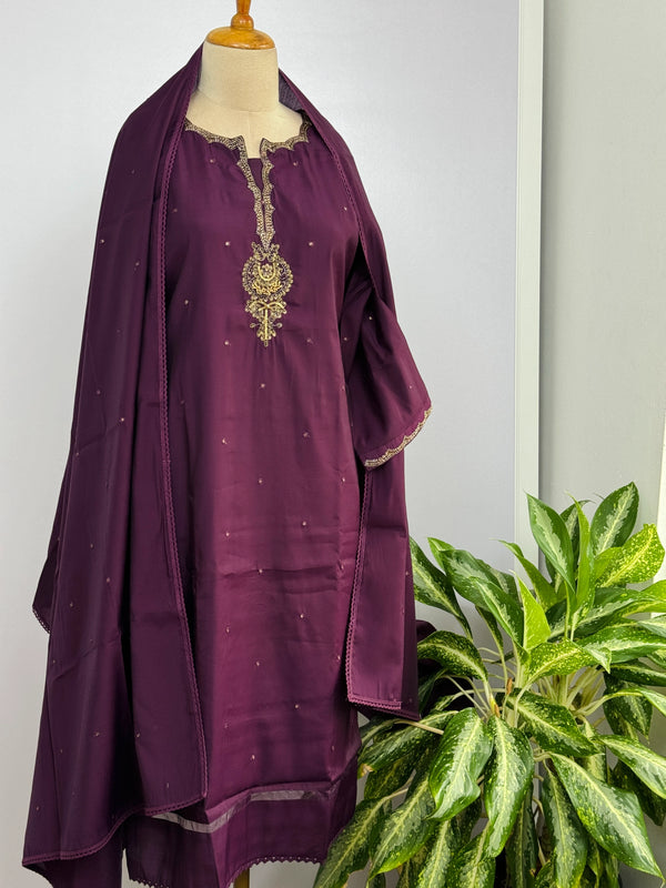 Mul Chanderi Hand Work Kurti Set – Elegant Ethnic Wear 🌸