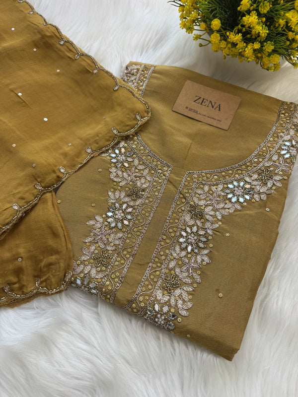 ✨ Pure Tissue Silk Handwork Party Wear Suit ✨