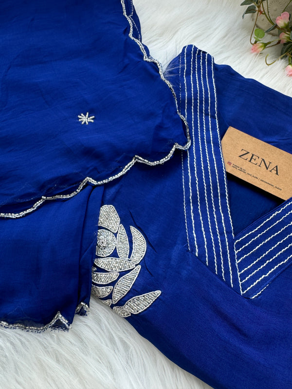 Russian Silk Hand Work Kurti Set – Premium Ethnic Elegance ✨