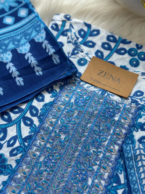 ๐ Pure Cotton Pakistani Kurti Set with Embroidery ๐