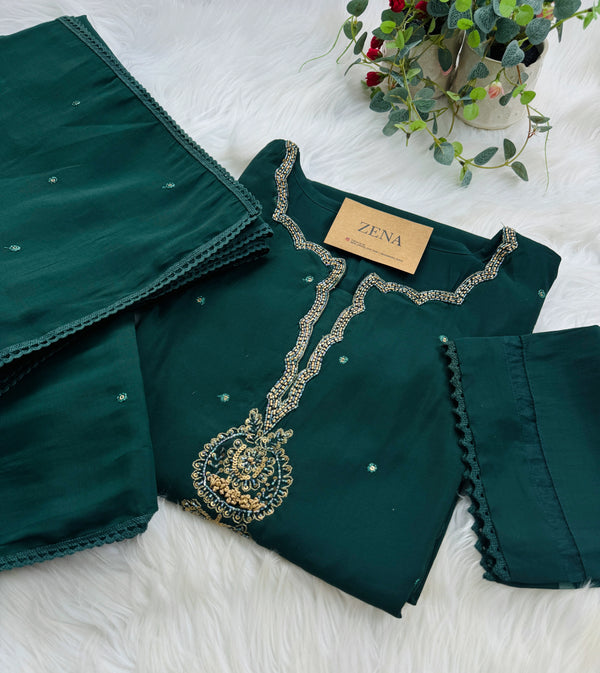 Mul Chanderi Hand Work Kurti Set – Elegant Ethnic Wear 🌸