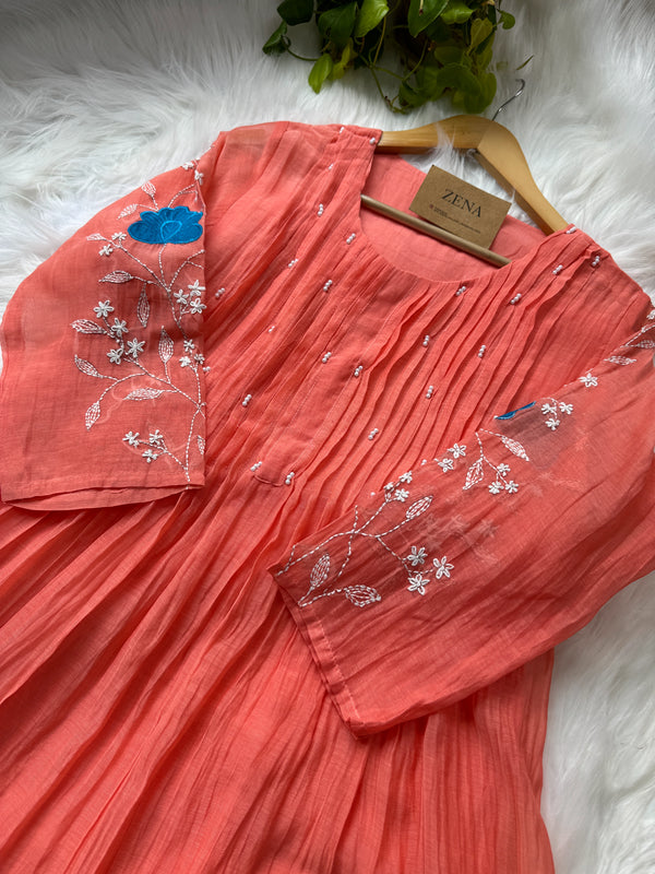 Premium Mul Chanderi Embroidered Anarkali Suit – Timeless Elegance for Your Festive Wardrobe