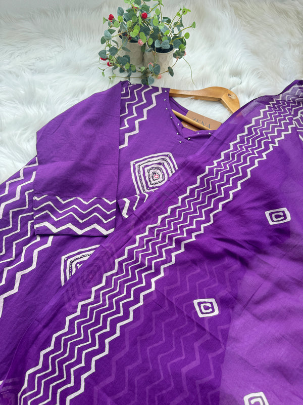 Pure Cotton Hand Detailed Kurti Set – Elegant & Comfortable Daily Ethnic Wear