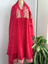 Pure Cotton Embroidered Anarkali Set – Elegant Ready-to-Wear Outfit