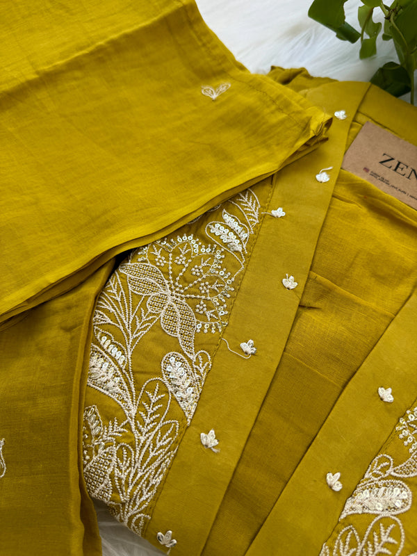 Pure Cotton Embroidered Anarkali Set – Elegant Ready-to-Wear Outfit